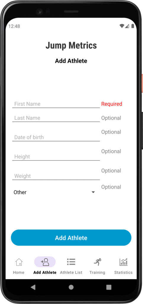 Aplicación saltos de altura