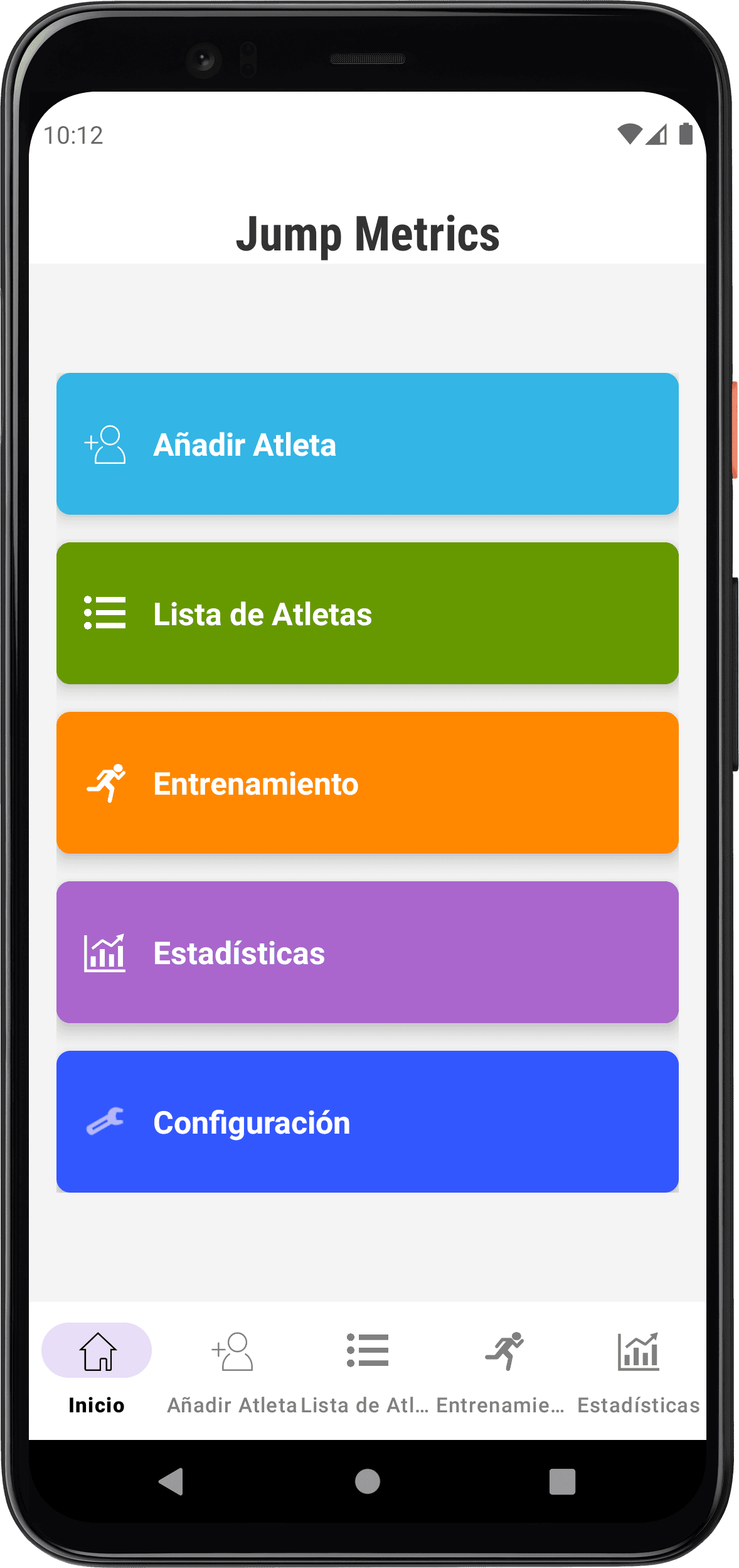 Aplicación saltos de altura