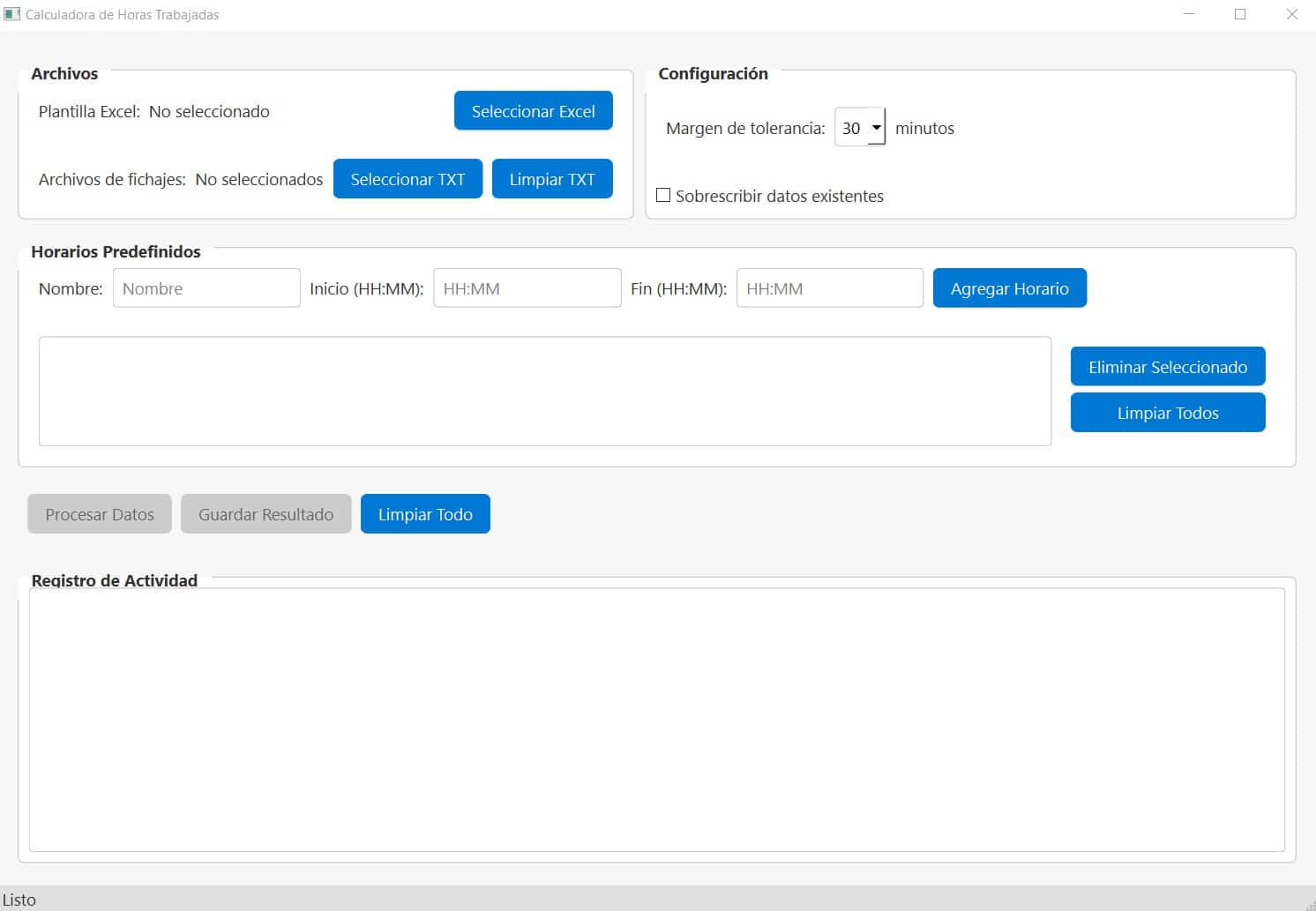 Programa para calcular horas